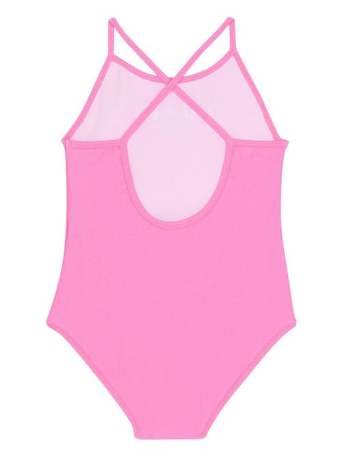Costume intero bambina Balmain rosa con logo BALMAIN Kids | BYCA09Z0005552BC